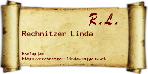 Rechnitzer Linda névjegykártya